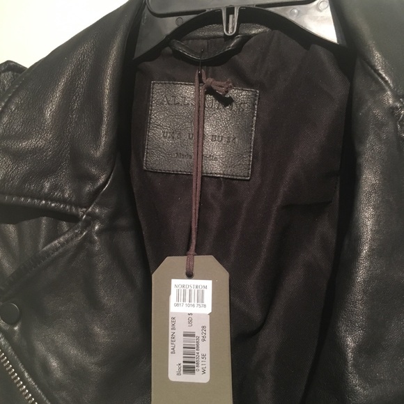 ALLSAINTS Balfern Leather Biker Jacket - Picture 6 of 8